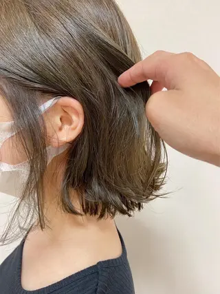 ミディアム カラー ハッシュカット/ ブリーチ/アスナのヘアスタイル