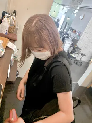 ショート ブリーチ毛に縮毛矯正 ✨カラー✨山田 正幸のヘアスタイル