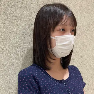 ミディアム カラー 前田 彩良のヘアスタイル