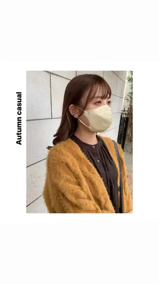 セミロング カラー パーマ ヘアアレンジ メンズ キッズ ネイル マツエク・マツパ アイブロウ hiro【沿線で叶う 似合わせhair】のヘアスタイル