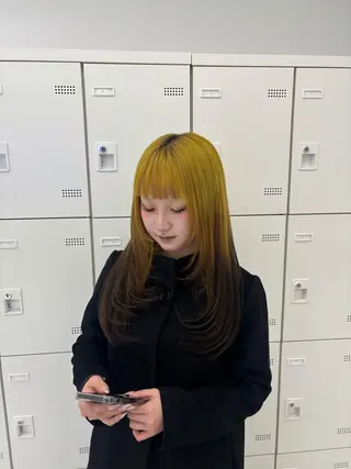 ロング カラー 🖤メンズハイトーン /カットRisa🖤のヘアスタイル