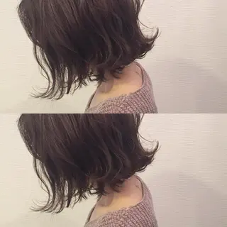 ミディアム カラー 池田 真由美のヘアスタイル