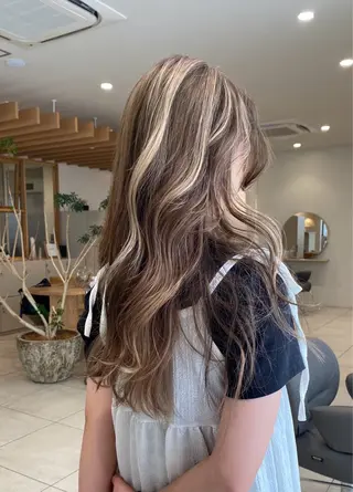 ロング カラー 似合わせカットカラー りおなのヘアスタイル