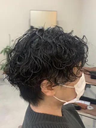 ショート パーマ メンズ クセを最大限に活かす メンズパーマ奈良大祐のヘアスタイル