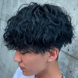 ミディアム パーマ ヘアアレンジ メンズ fifth 石川 凪のヘアスタイル