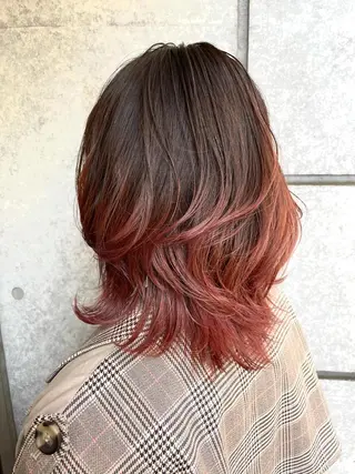 ミディアム カラー ヘアアレンジ 池袋髪質改善×レイヤ ー専門MATSUのヘアスタイル