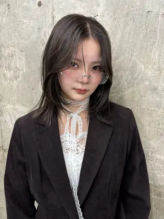 ミディアム カラー ひかり/透明感カラー /ボブのヘアスタイル