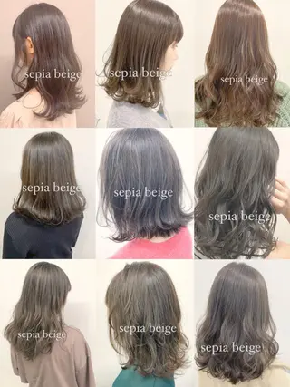 セミロング カラー パーマ ヘアアレンジ 💖艶と似合わせ💖 カラーカット💖のヘアスタイル