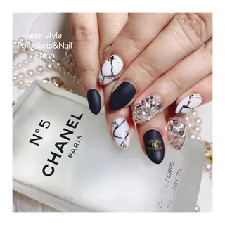 ミディアム ネイル 👑enen style👑のネイルデザイン