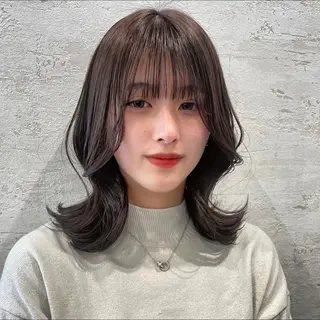 ミディアム レイヤー/髪質改善/ 飯尾百花のヘアスタイル