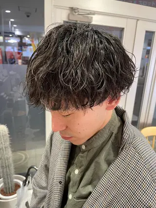ショート パーマ メンズ メンズパーマ特化/ メッシュ/薫/店長のヘアスタイル