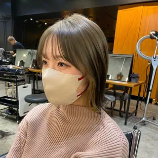 ショート カラー 透明感カラー🌿 グレージュ🐺陽介のヘアスタイル