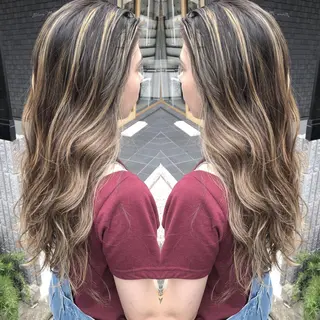 ロング カラー パーマ ヘアアレンジ メンズ キッズ ネイル マツエク・マツパ 韓国風×透明感カラー 髪質改善オタベシンヤのヘアスタイル