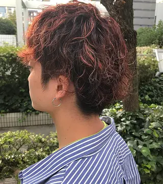 ショート カラー メンズ 🧡色落ちまで2度綺 麗なカラー🧡ヨシキのヘアスタイル