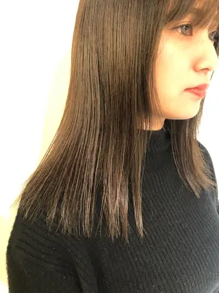 カラー ブリーチカラー🎀 韓国風/寺門美優のヘアスタイル