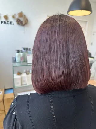 ミディアム カラー シールエクステ/ ブリーチカラーのヘアスタイル