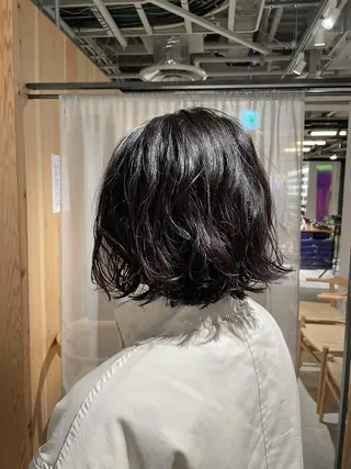 ミディアム カラー パーマ 吉田一輝 外国人パーマのヘアスタイル