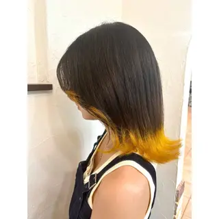ミディアム カラー ヘアアレンジ 🦋エクステ/透明感 カラー🦋宮川莉央のヘアスタイル