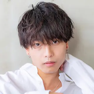 ショート カラー パーマ メンズ アイブロウ 丁寧なカウンセリング 🌿Chiemi🌿のヘアスタイル