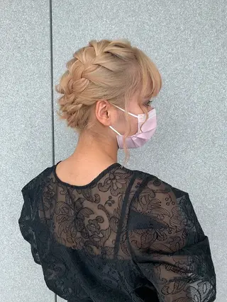 ミディアム カラー ヘアアレンジ 🧸れな/艶カラー /暖色カラー🧸のヘアスタイル