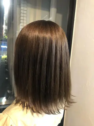 ミディアム カラー 髪質改善&ブリーチ 伊勢 祐一郎のヘアスタイル