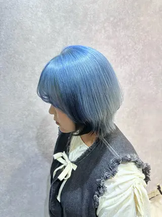 ミディアム カラー 【𝐀𝐬𝐡大森】 石崎竜祐のヘアスタイル
