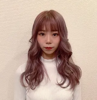 ロング カラー 韓国✖️網紅🖤 パーマYURIYAのヘアスタイル
