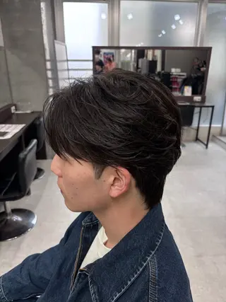 パーマ メンズ フェザーの鬼 🇰🇷yutoのヘアスタイル