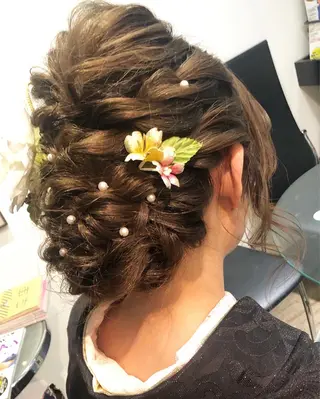 セミロング ヘアアレンジ pep natsumiのヘアスタイル