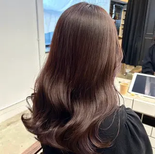 セミロング カラー うる艶カラー /縮毛矯正✨レオンのヘアスタイル