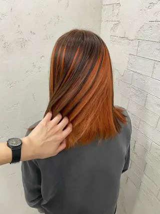 ミディアム カラー ホワイト系はお任せ /ブリーチ/店長岩崎のヘアスタイル