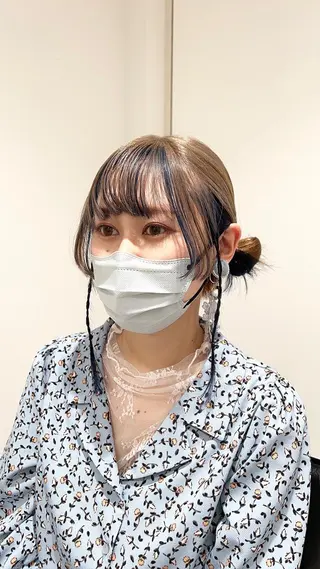 ミディアム カラー スキバサミを使わない カット🌼唯🌼のヘアスタイル