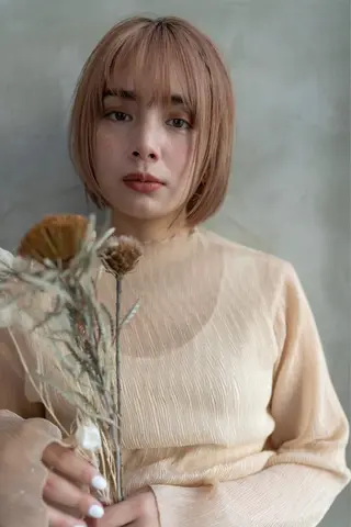 ショート カラー 10月限定モニター 髪質改善美髪矯正のヘアスタイル