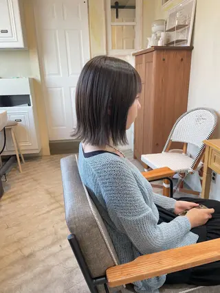 ミディアム カラー 🍋透け感カラー🍃 オリーブ🍐Kahoのヘアスタイル