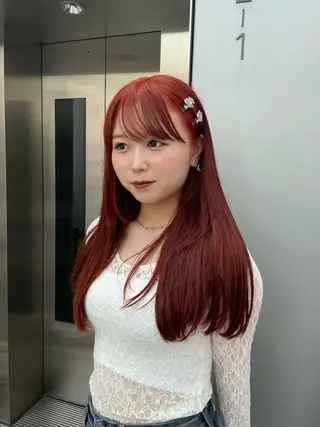 ロング カラー 長山 海秀のヘアスタイル