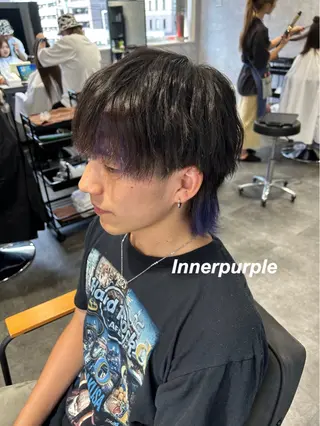 カラー メンズ プルエクステ/インナ ーカラー🦊はるなのヘアスタイル