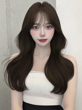 ロング カラー 渋谷韓国ヘア🇰🇷 SAYAKA🩶ᩚのヘアスタイル