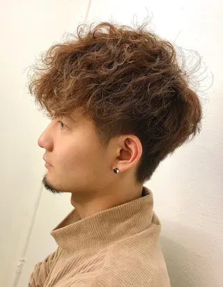 ショート カラー パーマ ヘアアレンジ メンズ マツエク・マツパ メンズ似合わせ🪞 副店長 kotoriのヘアスタイル