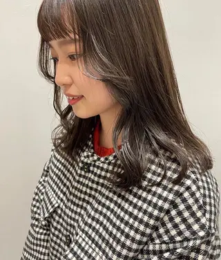セミロング カラー 狩野 羅夢のヘアスタイル