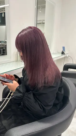 セミロング カラー ❄最強かわいいカラー ❄️MINA❄️のヘアスタイル