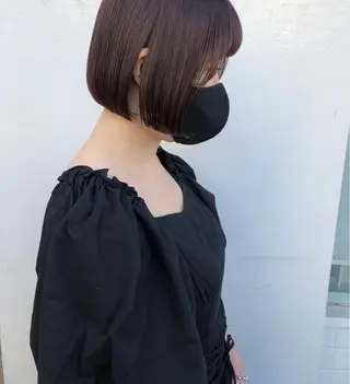 ショート ボブ♡柔らかいカラー 實松栞理のヘアスタイル