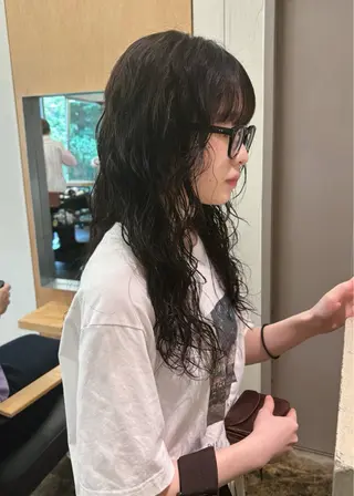 ロング パーマ 西山 紗耶香🪽 透明感カラー/ボブのヘアスタイル