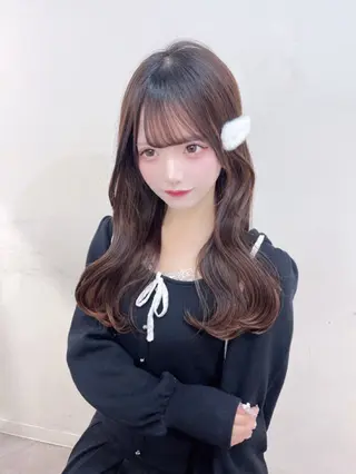 ロング カラー 透明感カラー 💞みどりのヘアスタイル