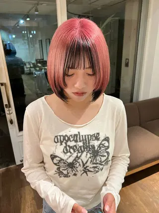 ミディアム カラー KNACK/天王寺 美容室/レイヤーのヘアスタイル