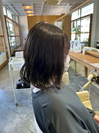 ミディアム パーマ 佐藤 悠生 メンズパーマ.カットのヘアスタイル