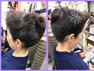 ミディアム ヘアアレンジ 上辻 博司のヘアスタイル