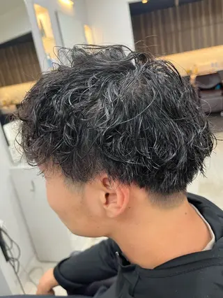 ショート パーマ メンズ 奥野 理香子のヘアスタイル