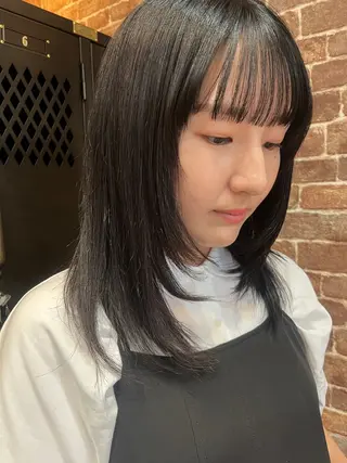 ロング カラー パーマ ヘアアレンジ メンズ キッズ ネイル マツエク・マツパ アイブロウ 久木原 ゆりのヘアスタイル