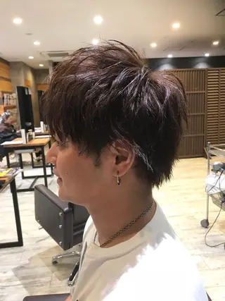 ミディアム カラー パーマ ヘアアレンジ メンズ キッズ ネイル マツエク・マツパ EnBlesS西宮 マンツーマン神道有基のヘアスタイル