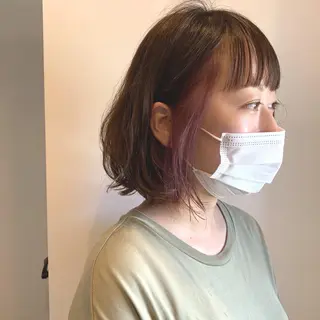 カラー パーマ 綿貫 美雪のヘアスタイル